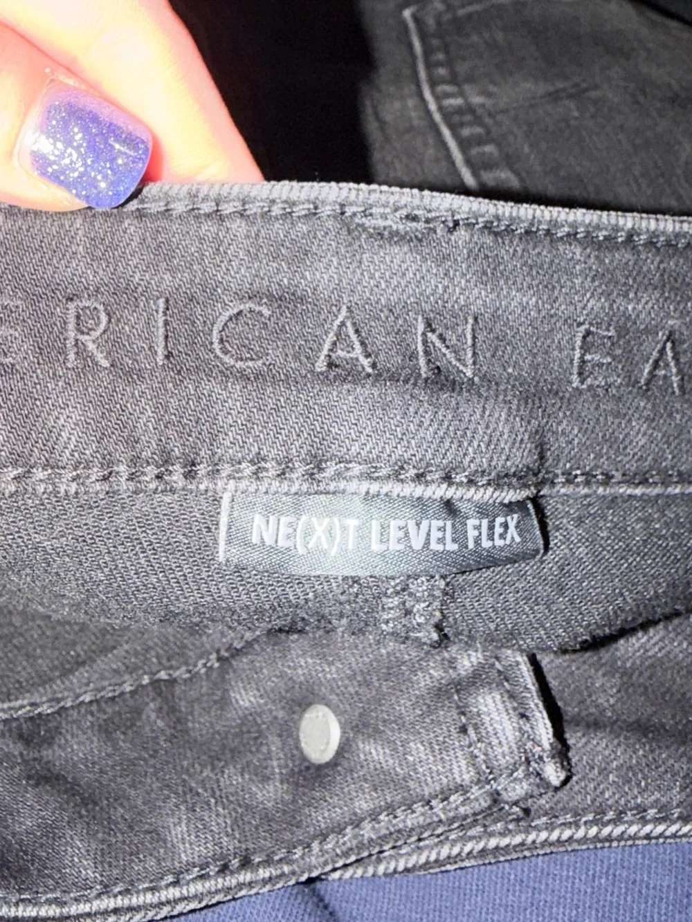 American Eagle Outfitters Next Level Flex Skinny Black Jeans size 32x36